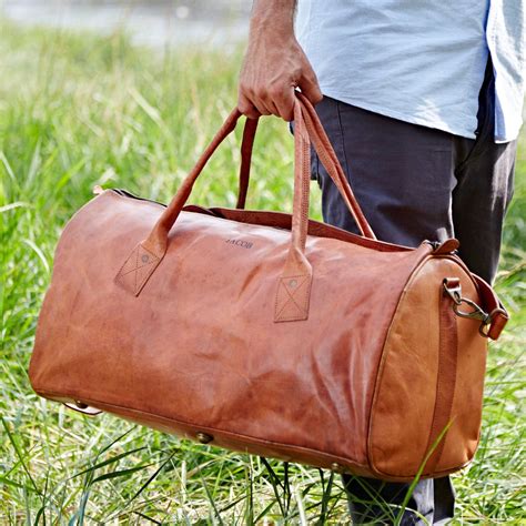 fake leather travel duffle bag